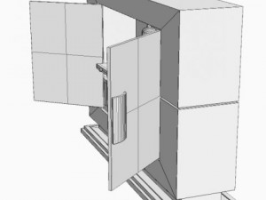 wine serving bar cabinet 3D Model