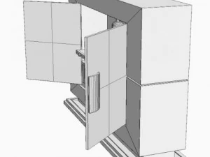 wine serving bar cabinet 3D Model