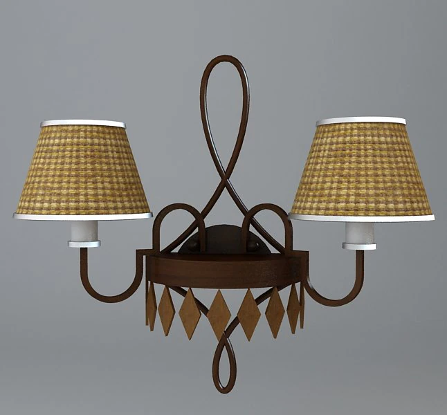 detailed sconce lamp 3D Model .c4d .max .obj .3ds .fbx .stl .blend 