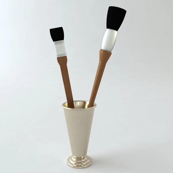 artists brushes 3D Model .c4d .max .obj .3ds .fbx .stl .blend 