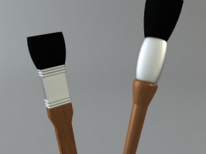 artists brushes 3D Model