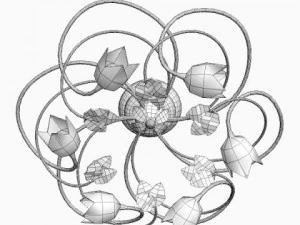 lumin&aacute;ria de teto Modelo 3D