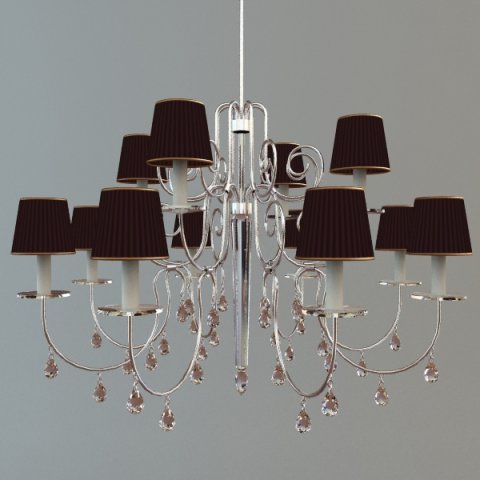 detailed photoreal chandelier Modelo 3D .c4d .max .obj .3ds .fbx .stl .blend 
