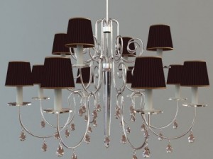 detailed photoreal chandelier 3D Model