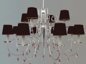 Detaillierter fotorealistischer Kronleuchter 3D Modell