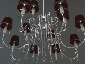 detailed photoreal chandelier Modelo 3D