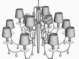 detailed photoreal chandelier Modelo 3D