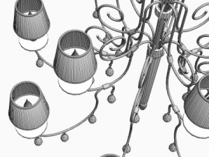 detailed photoreal chandelier Modelo 3D