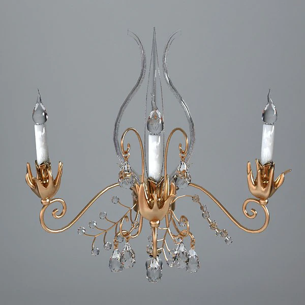 antique detailed sconce light 3D Model .c4d .max .obj .3ds .fbx .stl .blend 