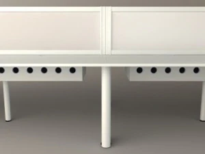 long workstation desk 3D Model