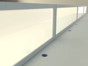 long workstation desk 3D Model