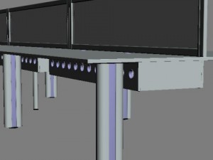 long workstation desk 3D Модель