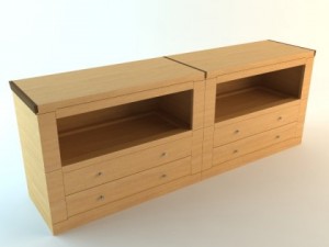 contemporary credenza cabinet 3D Модель