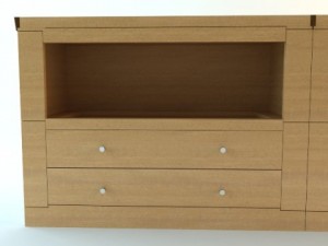 contemporary credenza cabinet Modelo 3D