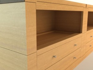 contemporary credenza cabinet Modelo 3D