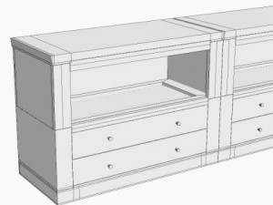 contemporary credenza cabinet Modelo 3D