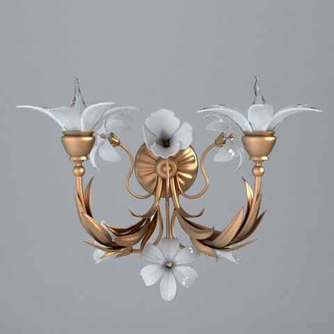 antique detailed sconce light Modelo 3D .c4d .max .obj .3ds .fbx .stl .blend