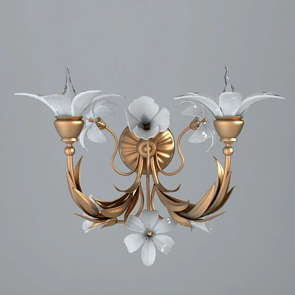 antique detailed sconce light 3D Model .c4d .max .obj .3ds .fbx .stl .blend 