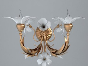 antique detailed sconce light 3D Model