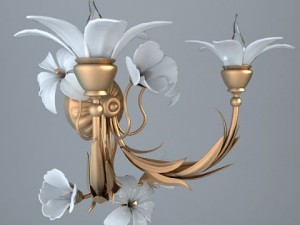 antique detailed sconce light Modelo 3D