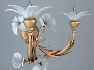 antique detailed sconce light 3D Model