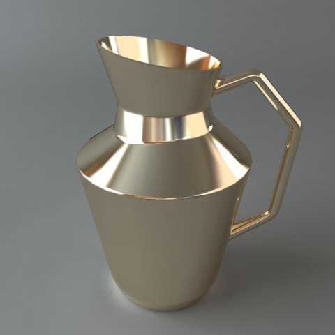 shiny metal pitcher 3D 모델 .c4d .max .obj .3ds .fbx .stl .blend 