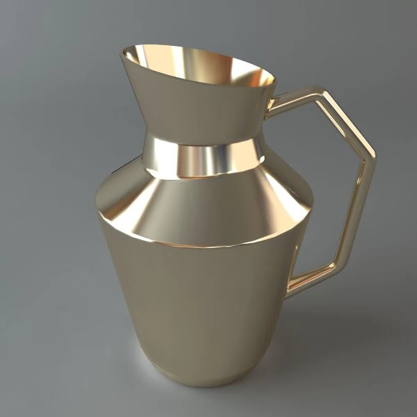 shiny metal pitcher 3D Model .c4d .max .obj .3ds .fbx .stl .blend