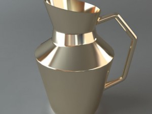 shiny metal pitcher 3D Model