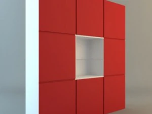 сучасний блок зберігання дисплея 3D Модель