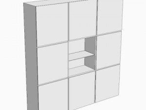 contemporary display  storage unit Modelo 3D