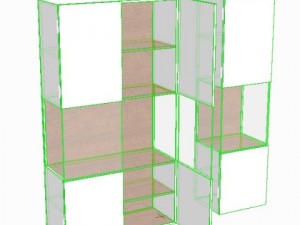 contemporary display  storage unit 3D Model