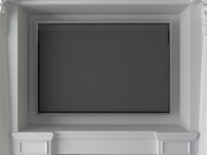 classical style wall with flatscreen tv 3D 모델
