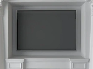 classical style wall with flatscreen tv 3D Model