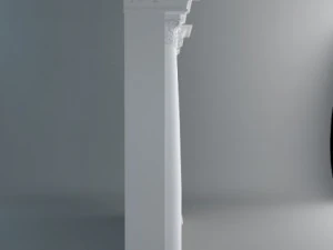classical style wall with flatscreen tv 3D Model