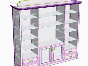 display  storage cabinet 3D Model