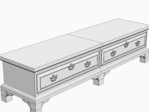 cassapanca in cedro o coperta Modello 3D