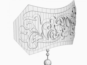 ornate contemporary wall sconce 3D Model