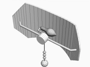 ornate contemporary wall sconce 3D Model