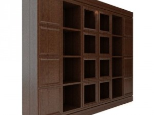dark wood cabinet Model 3D