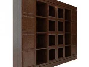 szafka z ciemnego drewna Model 3D