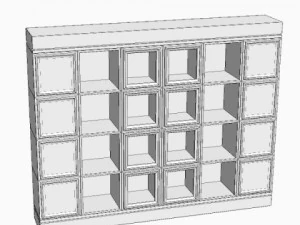 dark wood cabinet 3D Model