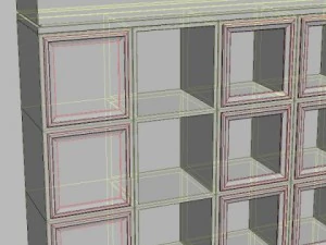 dark wood cabinet 3D Model