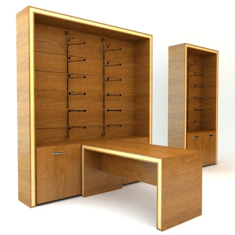 desk and cabinets 3Dモデル .c4d .max .obj .3ds .fbx .stl .blend 