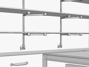 desk and cabinets 3Dモデル