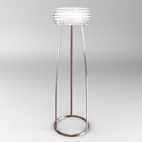 glass bead floor lamp 3D 模型 .c4d .max .obj .3ds .fbx .stl .blend