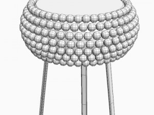 glass bead floor lamp Modello 3D