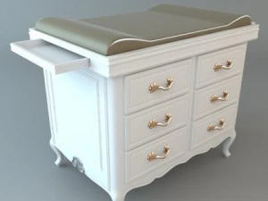 комод для зміни пелюшок 3D Модель