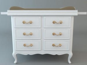 baby diaper changing dresser 3D Model