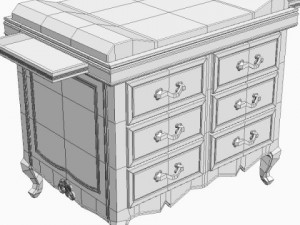 baby diaper changing dresser 3D Model