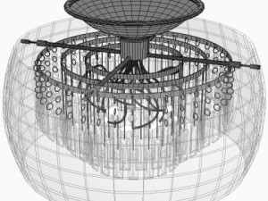 pendant contemporary chandelier 3D Model